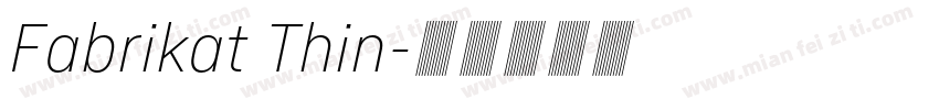 Fabrikat Thin字体转换